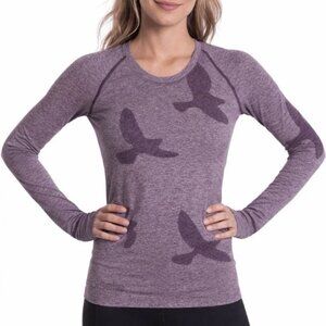 Oiselle Flyte Long Sleeve Running Athletic Shirt Purple - M